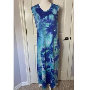 Connected Apparel Womens XLarge Tie-Dye Tank Dress